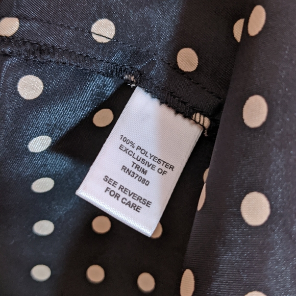 Cato wrap blouse polka dot xl lace trim - Picture 2 of 6